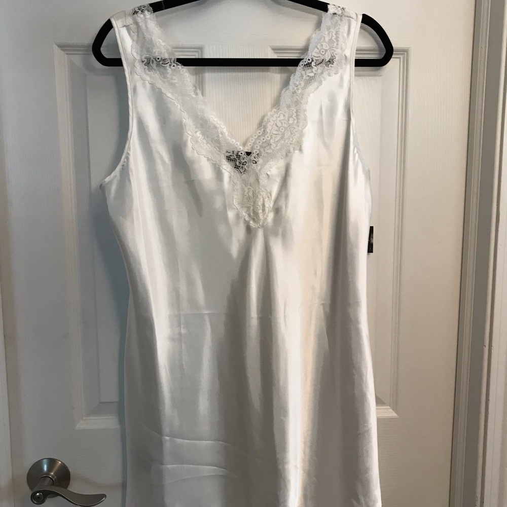 Thalia Sodi Silk Slip Dress in Ivory